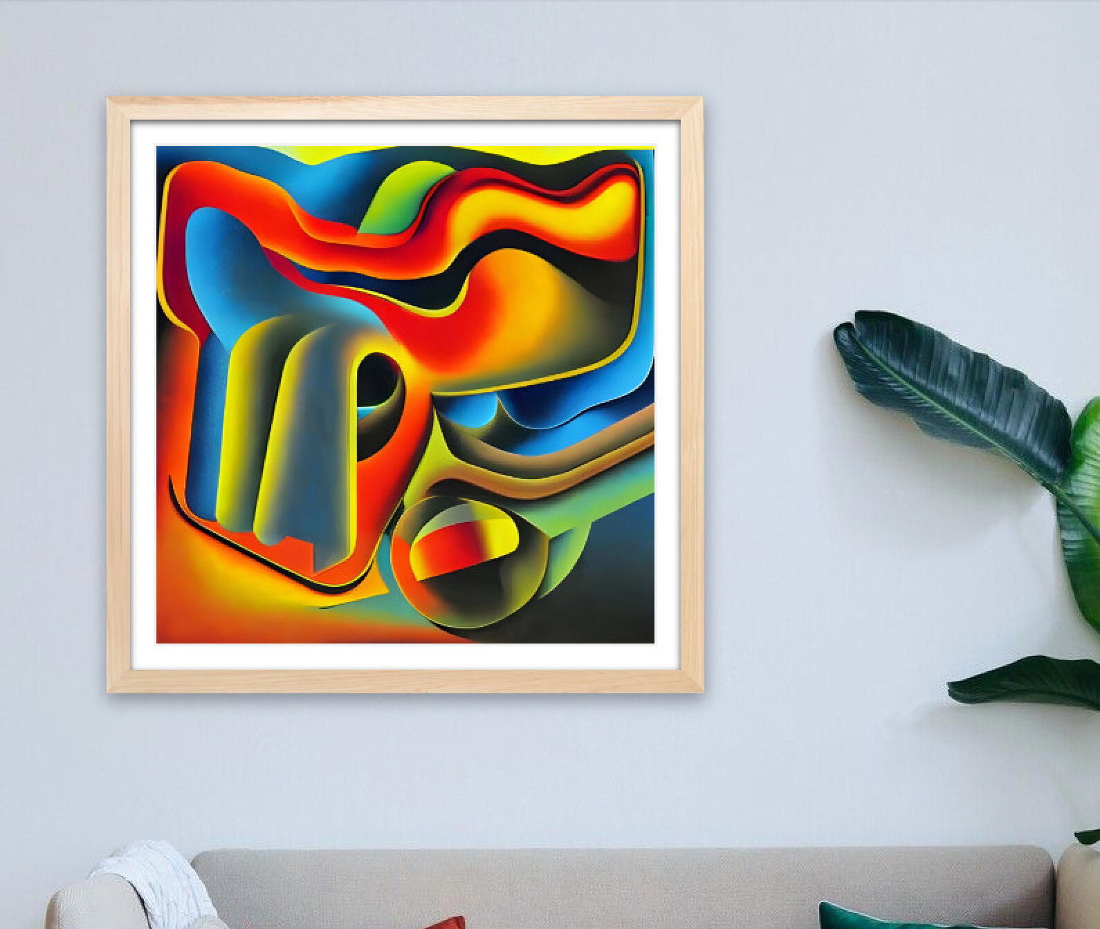 Double-Tongued Masked Creature - SG 105. Fine Art Print. SN Geometrism Collection. Kinetic Geometry, Visual Logic Abstraction, Unique Digital Artifact, Contemporary Fine Art.