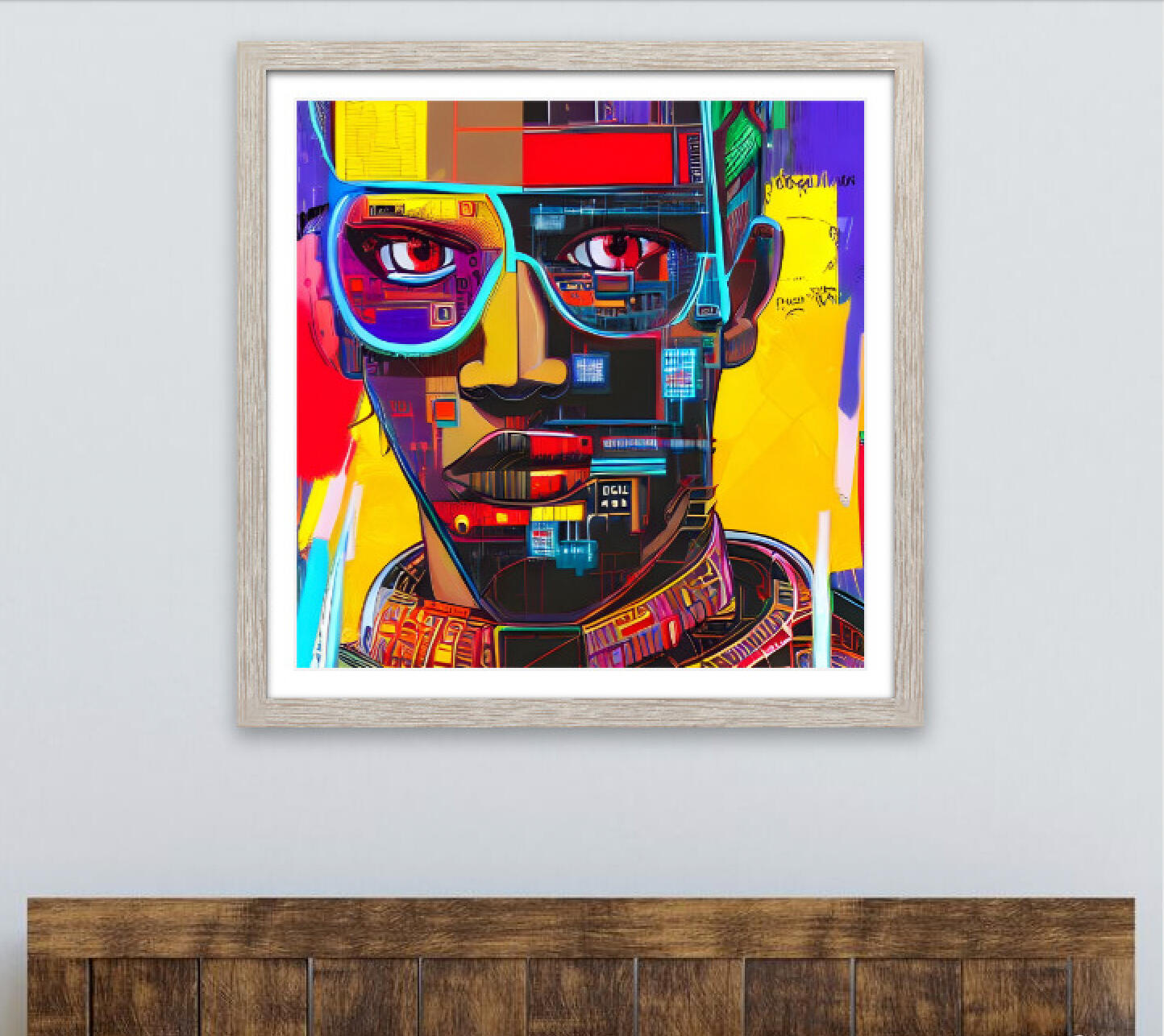Sparky Punk No. 128 – Lamark. Fine Art Print. SN Punks Collection. Abstract Expressionism, AI Portraiture, Urban Character Study, Generative Punk Aesthetic.